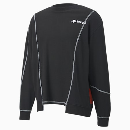 puma black and white sweater