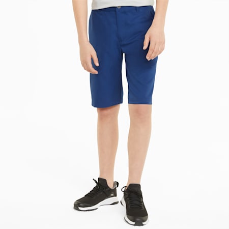 Stretch Boys' Golf Shorts, Blazing Blue, small-SEA