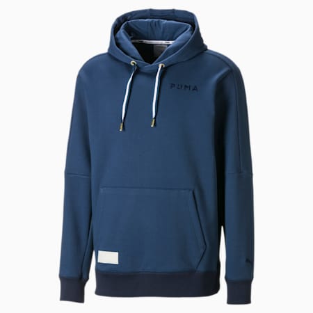 Tear Drop Men's Basketball Hoodie, Dark Denim, small-SEA