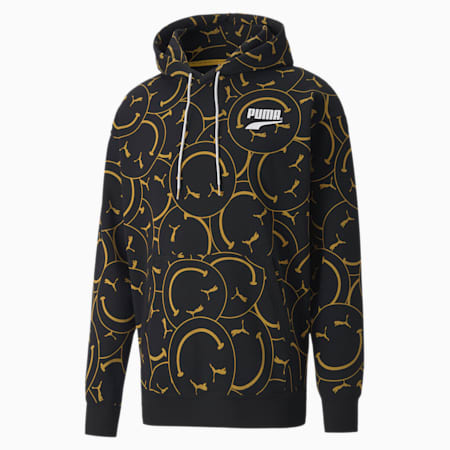 Club Printed Hoodie, Puma Black, small-SEA