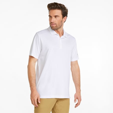 Gamer Men's Golf Polo Shirt, Bright White, small