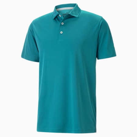 Gamer Golf Polo Shirt Men, Green Lagoon, small-SEA