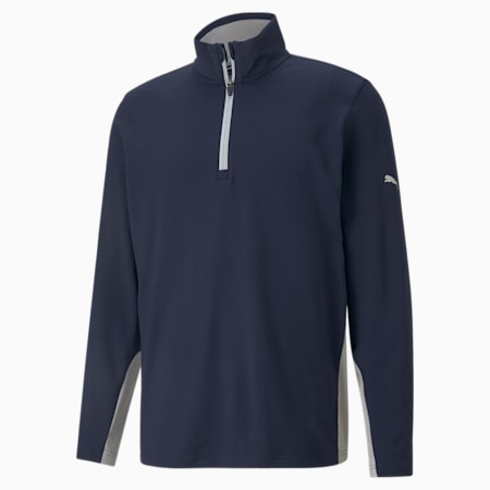 Gamer Quarter-Zip Men's Golf Sweatshirt, Navy Blazer, small