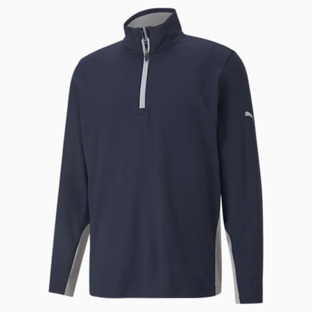 Gamer Quarter-Zip Men's Golf Sweatshirt, Navy Blazer, small-GBR