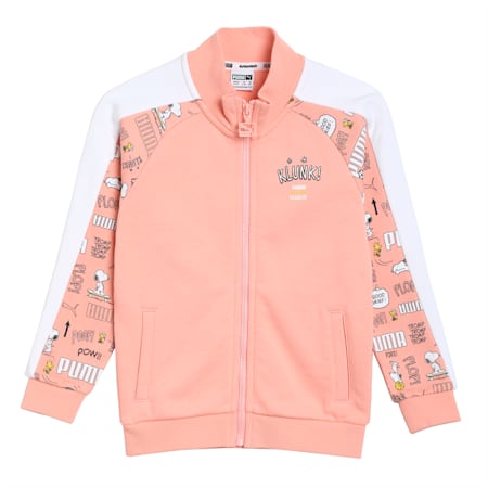 PUMA x PEANUTS Kids' Track Jacket, Apricot Blush, small-IND