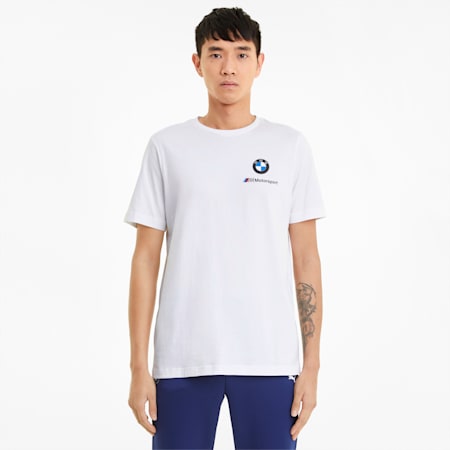 BMW M Motorsport Essentials Small Logo Men's Tee, Puma White, small-PHL