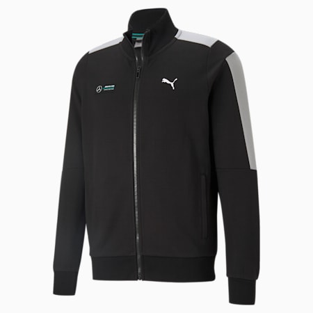 Mercedes F1 T7 Sweat Men's Jacket, Puma Black, small-SEA