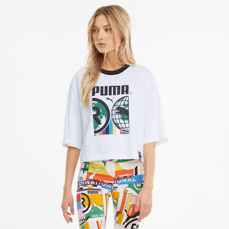 INTL Game Women's Graphic Tee, Puma White, small-SEA