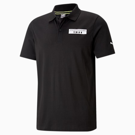 Porsche Legacy Men's Polo Shirt, Puma Black, small-SEA