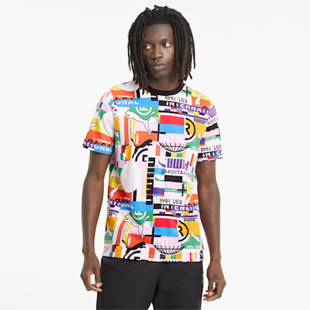 Tee shirt puma bleu best sale