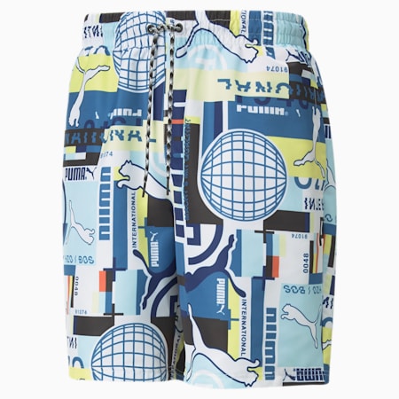 PUMA International Printed Men's Shorts, Puma White, small-SEA