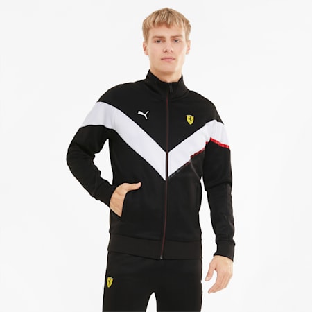 Scuderia Ferrari MCS Men's Track Jacket, Puma Black, small-SEA