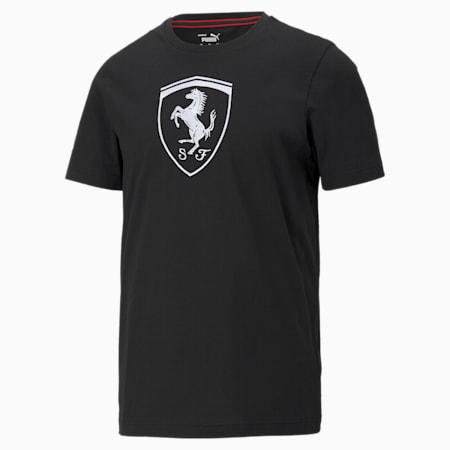 Scuderia Ferrari Race Big Shield Men's Tee, Puma Black, small-SEA