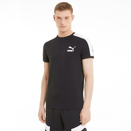 T-shirt Iconic T7 uomo, Puma Black, small