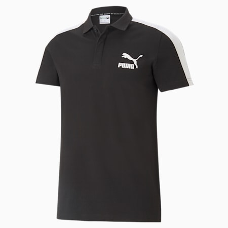 Iconic T7 Men's Polo Shirt, Puma Black, small