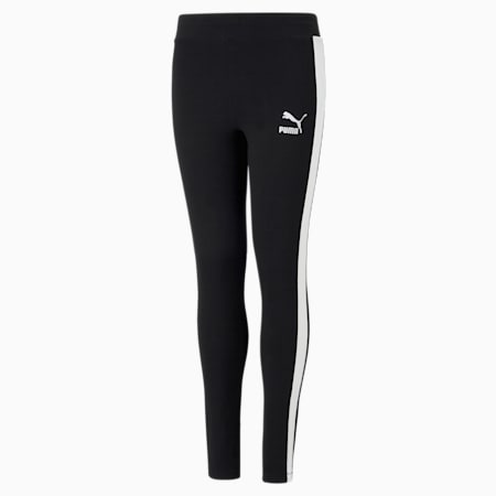 Classics T7 Logo Youth Leggings, Puma Black, small-SEA