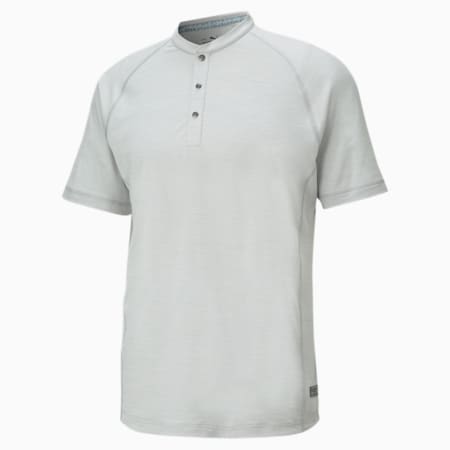 EGW CLOUDSPUN Mat Henley Men's Golf Polo Shirt, High Rise Heather, small