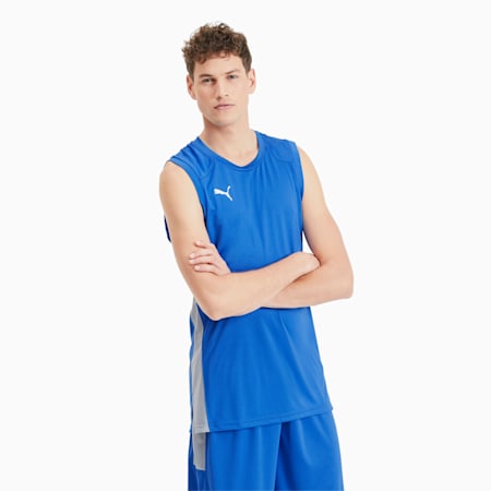 Men's Basketball Game Jersey, Strong Blue, small