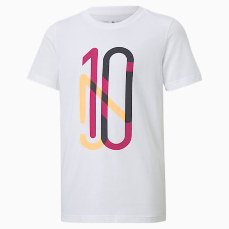 Neymar Jr. Graphic Youth Flare T-Shirt, Puma White, small-IND