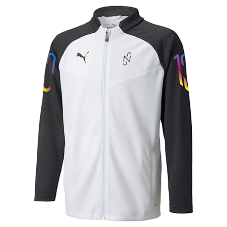 Neymar Jr Thrill Youth Football Training Jacket, Puma White, small-PHL