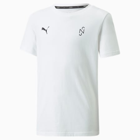 Neymar Jr Thrill Gradient Youth Football Tee, Puma White, small-PHL