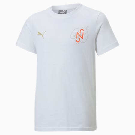 T-shirt da calcio Neymar Jr Diamond Graphic da ragazzo, Puma White, small