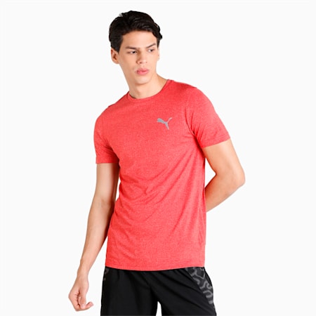 Teams Heather Men's Slim Fit Cricket T-Shirt, High Risk Red-Heather, small-IND
