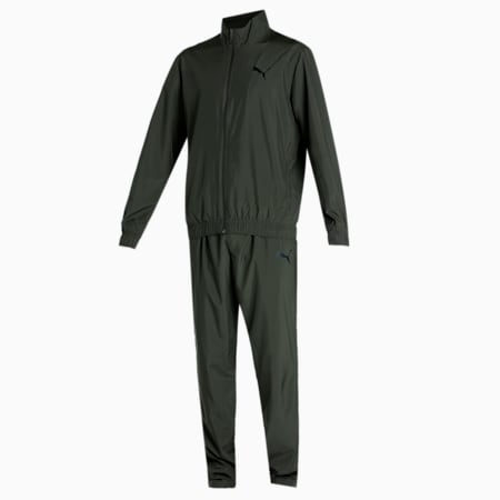 PUMA Basic Men's Cricket Track Suit, Forest Night-PUMA Black, small-IND