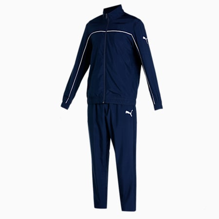 Classic Men's Cricket Tracksuit, Peacoat-PUMA White, small-IND