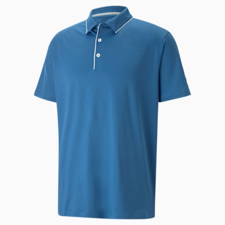 Mattr Bridges Men's Golf Polo Shirt, Lake Blue, small-AUS