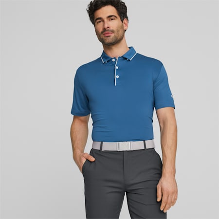 Mattr Bridges Men's Golf Polo Shirt, Lake Blue, small-AUS