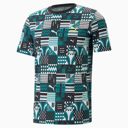 تيشيرت PUMA x Davido AOP, Deep Aqua, small-DFA