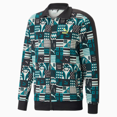 PUMA x DAVIDO T7 Jacket Men, Deep Aqua, small-DFA