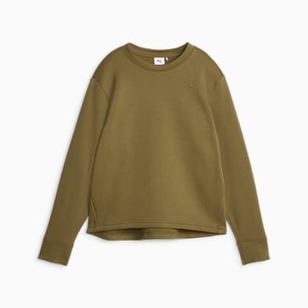 YONA Women's Sweatshirt, Olive Drab, small-AUS