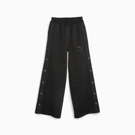 LUXE SPORT T7 Unisex Wide Leg Pants, PUMA Black, small-AUS