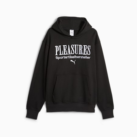 PUMA x PLEASURES Men's Hoodie, PUMA Black, small-SEA