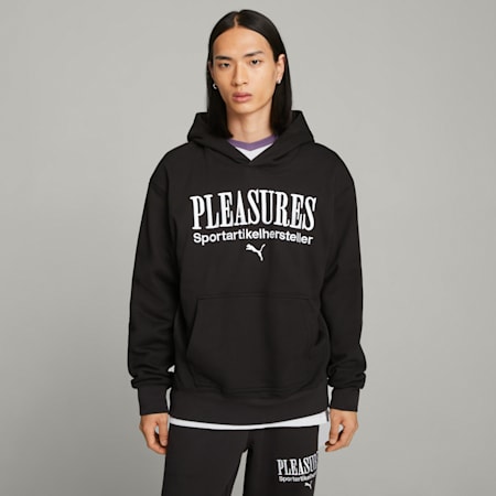 PUMA x PLEASURES Men's Hoodie, PUMA Black, small-PHL