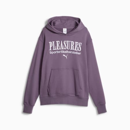 PUMA x PLEASURES Men's Hoodie, Purple Charcoal, small-AUS