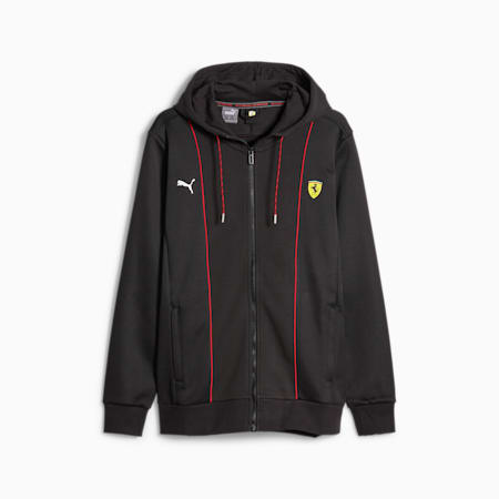 Scuderia Ferrari Race HDD Men's Sweat Jacket, PUMA Black, small-AUS