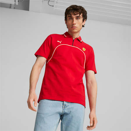 Scuderia Ferrari Men's Polo, Rosso Corsa, small-PHL