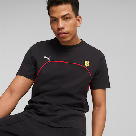 Scuderia Ferrari Men's Motorsport Tee | PUMA Black | PUMA Clothing | PUMA