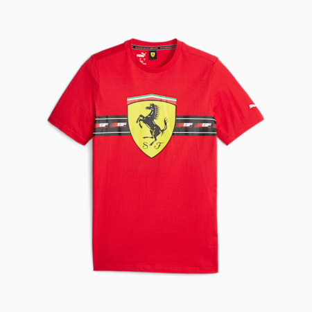 T-shirt Scuderia Ferrari Motorsport da uomo, Rosso Corsa, small