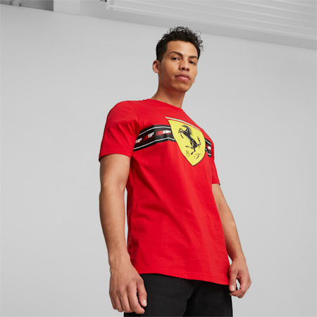 T-shirt Scuderia Ferrari Motorsport da uomo, Rosso Corsa, small