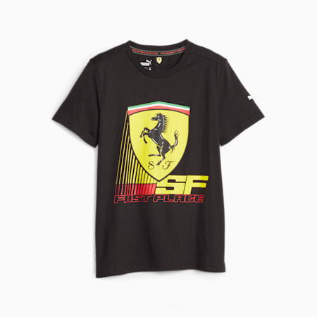 Camiseta juvenil de automovilismo Scuderia Ferrari, PUMA Black, small
