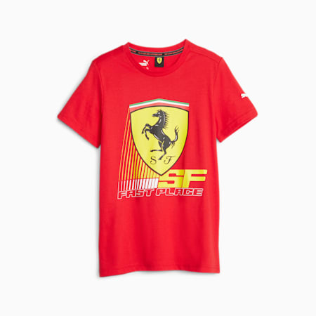 Scuderia Ferrari Youth Motorsport Tee, Rosso Corsa, small