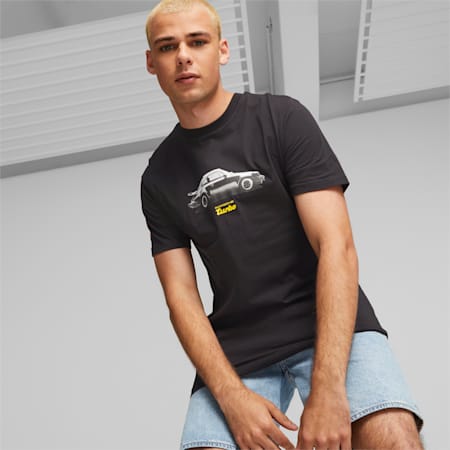 T-shirt Porsche Legacy Motorsport da uomo, PUMA Black, small