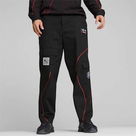 BMW M Motorsport Garage Crew Men's Pants, PUMA Black, small-AUS