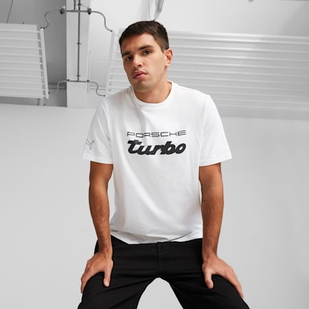 Porsche Legacy Men's Tee, PUMA White, small-AUS