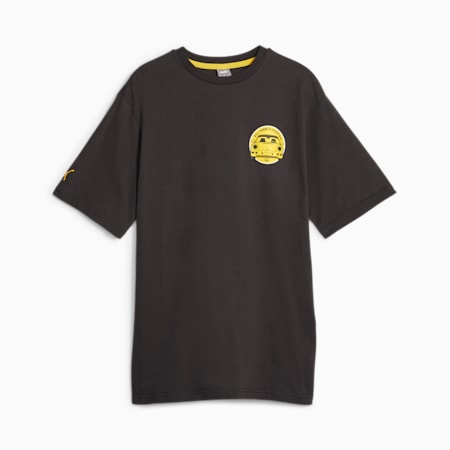 Porsche Legacy Garage Crew Men's Tee, PUMA Black, small-AUS