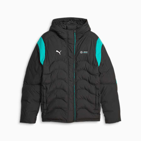 Mercedes-AMG PETRONAS MT7 Ecolite Men's Padded Jacket, PUMA Black, small-AUS